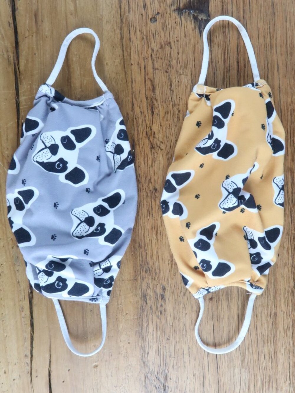 FRENCH BULLDOG MASK BUNDLE ONE GREY ONE YELLOW